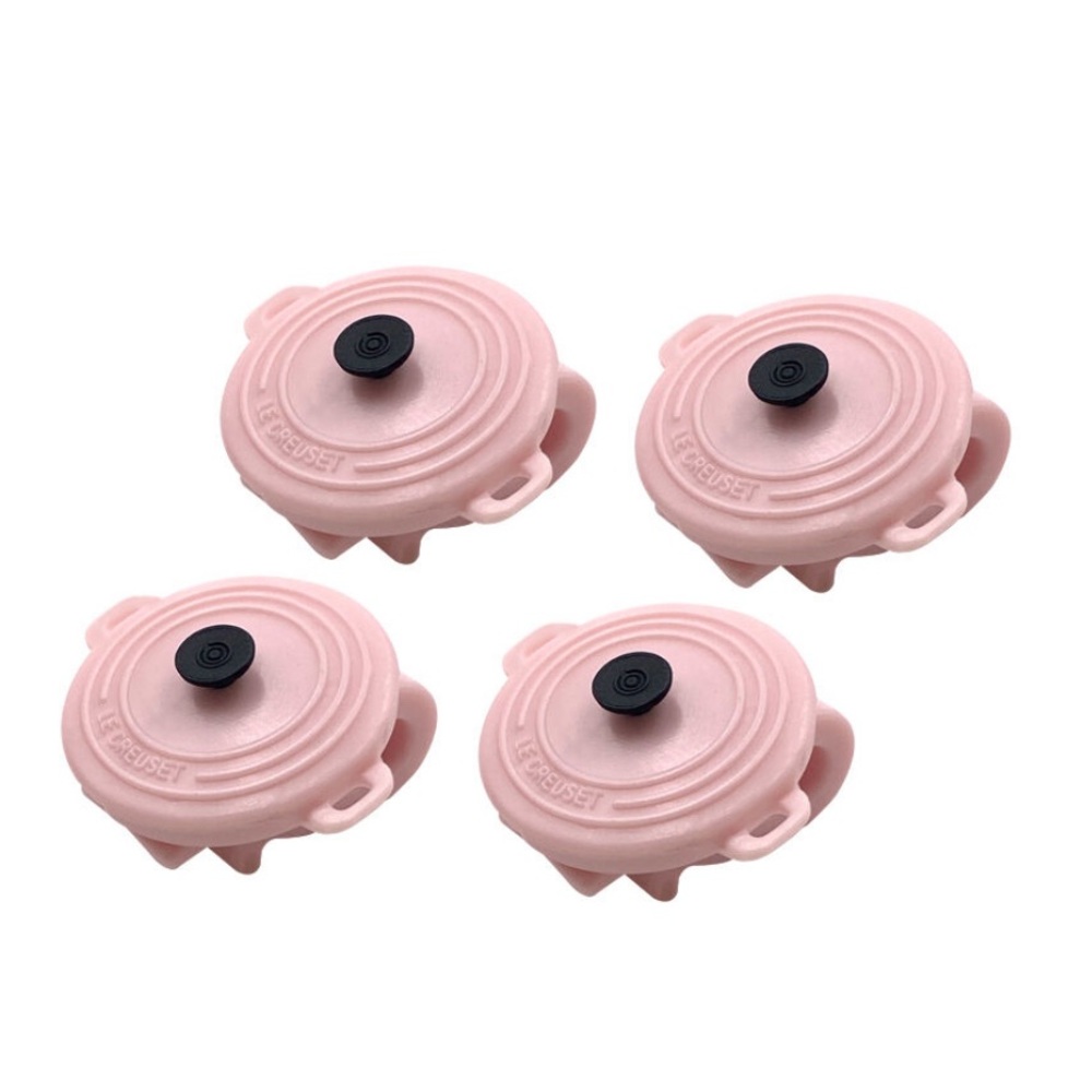 BNIB Le Creuset Set of 4 Round Shape Plastic Pins - Antique Rose